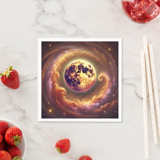 Autumnal Galaxy Harvest Moon Decoupage Napkins Serviette (Beispiel)