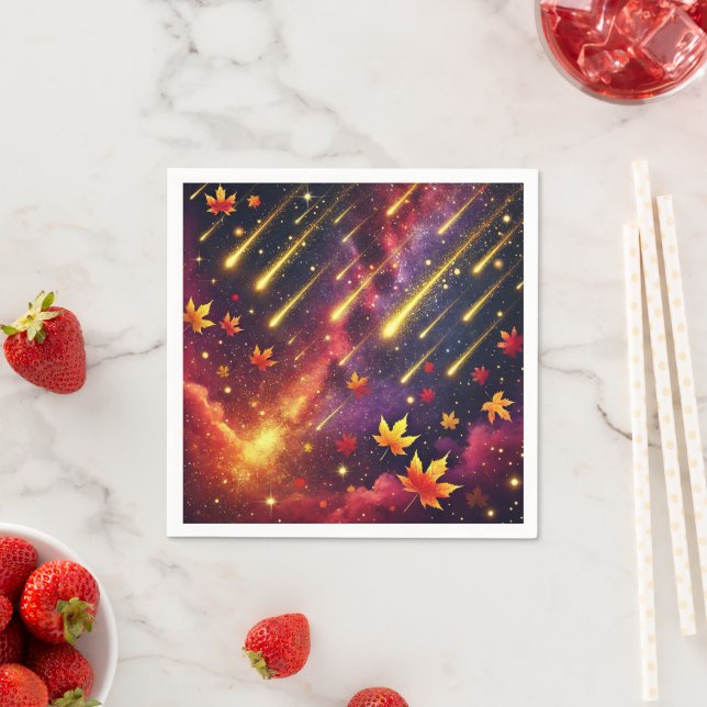 Autumnal Galaxy Meteor Dusche Decoupage Napkins Serviette (Beispiel)