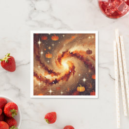 Autumnal Galaxy Pumpkin Gewürz Entdeckungsreise Na Serviette