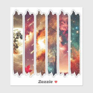 Autumnal Galaxy Washi Tape Scrapbook Stickers Aufkleber