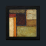 Autumnal Impressionist von Jennifer Goldberger Erinnerungskiste<br><div class="desc">Autumnale Farben durchdringen dieses impressionistische Gemälde von Jennifer Goldberger. Die geometrischen Tafeln,  die den Hintergrund dieses Stückes bilden,  sind rot,  braun,  braun und dunkelorange. Kaufen Sie noch heute eine Kopie!</div>