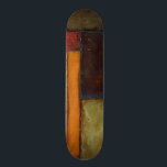 Autumnal Impressionist von Jennifer Goldberger Skateboard<br><div class="desc">Autumnale Farben durchdringen dieses impressionistische Gemälde von Jennifer Goldberger. Die geometrischen Tafeln,  die den Hintergrund dieses Stückes bilden,  sind rot,  braun,  braun und dunkelorange. Kaufen Sie noch heute eine Kopie!</div>