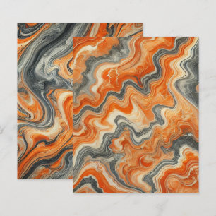 Autumnal Marble Pumpkin Gewürz-Scrapbook Paper