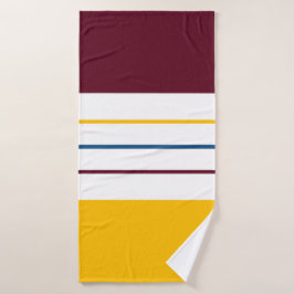 Autumnal Mulberry Bernster Streifen Badehandtuch