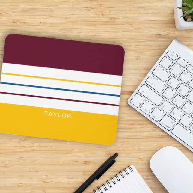 Autumnal Mulberry Bernster Streifen Mousepad (Von Creator hochgeladen)