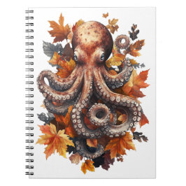 Autumnal Octopus-Notebook Notizblock