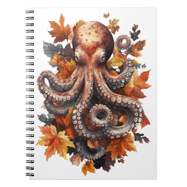 Autumnal Octopus-Notebook Notizblock (Vorderseite)