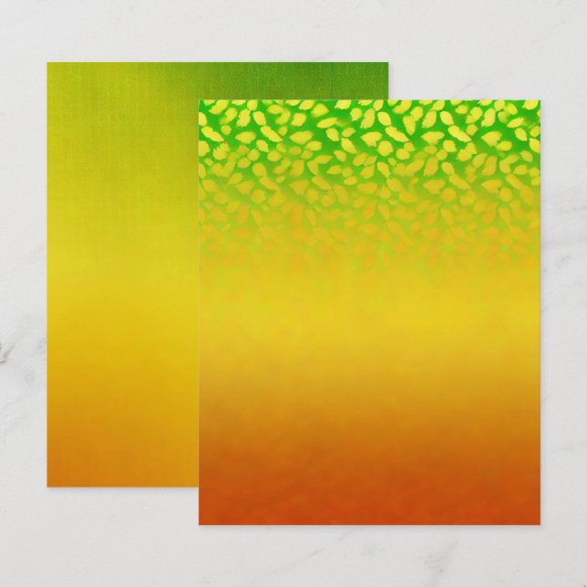 Autumnal Ombre Fading Blätter Scrapbook Paper (Vorne/Hinten)