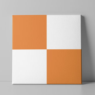 Autumnal Orange Checkered Keramik Tile Fliese
