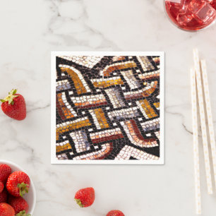 Autumnal Roman Mosaic Serviette