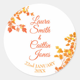 Autumnal Runder Aufkleber