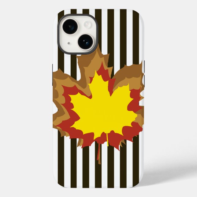 Autumnal-Schokolade mit Blätter Case-Mate iPhone Hülle (Rückseite)