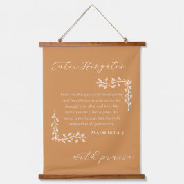 Autumnal Scripture-Thema Holzwall Tapestry Wandteppich Mit Holzrahmen