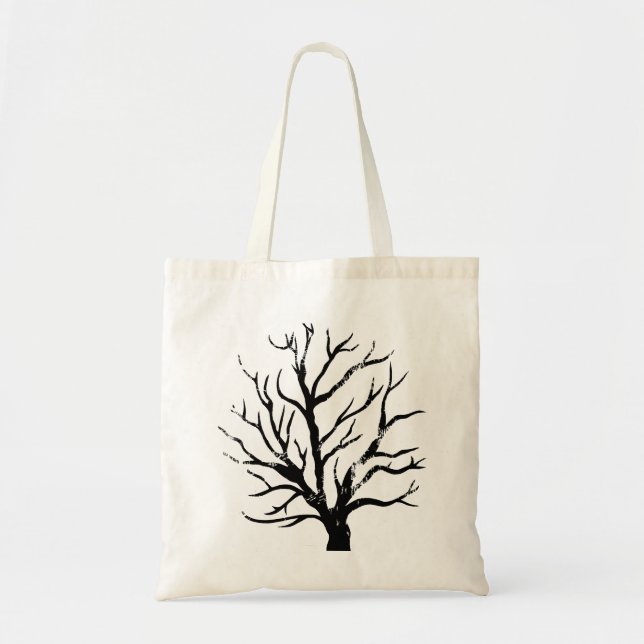 Autumnal Tree Lino Print Tragetasche (Vorne)