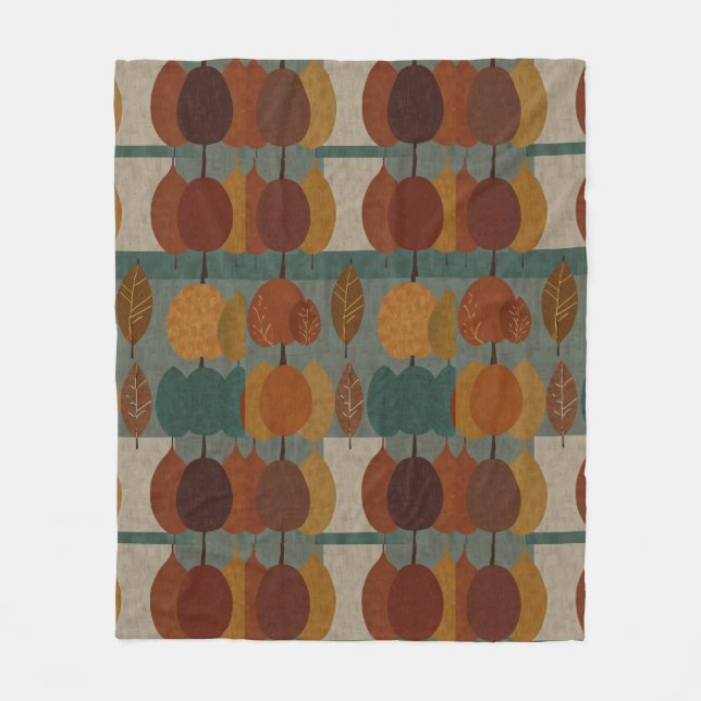 Autumnal Tree und Leaf Fleecedecke (Vorderseite)