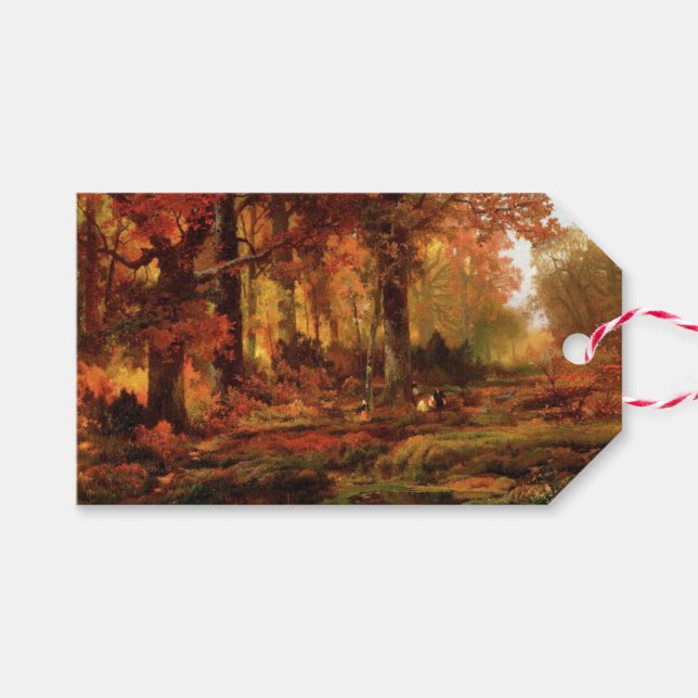 Autumnal Trees in Cresheim Glen (Philadelphia) Geschenkanhänger (Vorderseite (Horizontal))