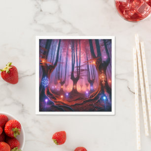 Autumnal Whimsigoth Twilight Forest Decoupage Serviette