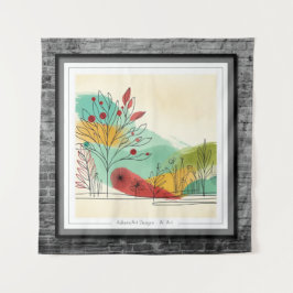 Autumnal Whimsy Wandteppich