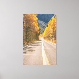 Autumnalstraße Leinwanddruck