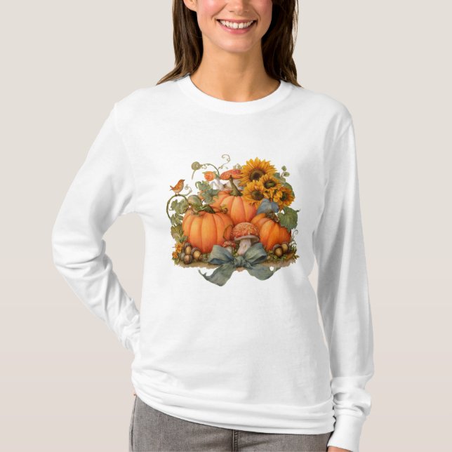 Autumncore Bow, Fall Harvest Thema T-Shirt (Vorderseite)