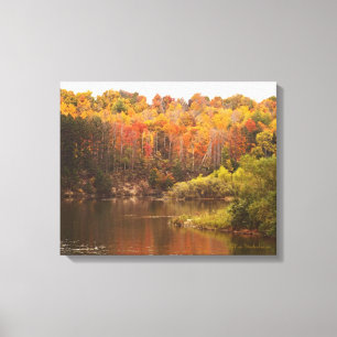 AUTUMNREFLEKTIONEN IN MICHIGAN LEINWANDDRUCK