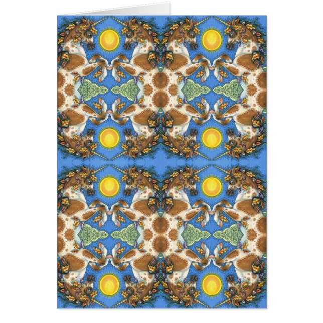 AUTUMNSTEUERN AUF EINER UNICORN STALLION, PFERDESK (Vorne)