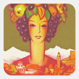 Autunno a Merano Quadratischer Aufkleber