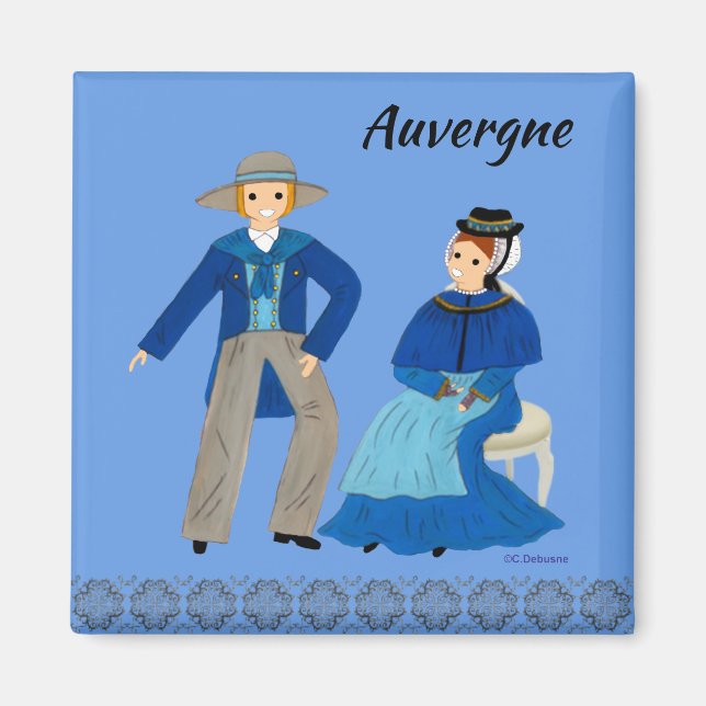 AUVERGNE, Frankreich Magnet (Vorne)