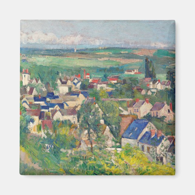 Auvers, Panoramablick von Paul Cézanne Magnet (Vorne)