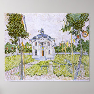 Auvers Town Hall 14 Juli 1890, Vincent van Gogh Poster