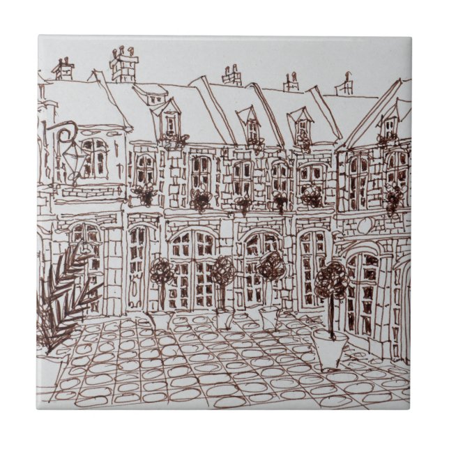 Aux Oignons, Altstadt| Lille, Frankreich Fliese (Vorderseite)