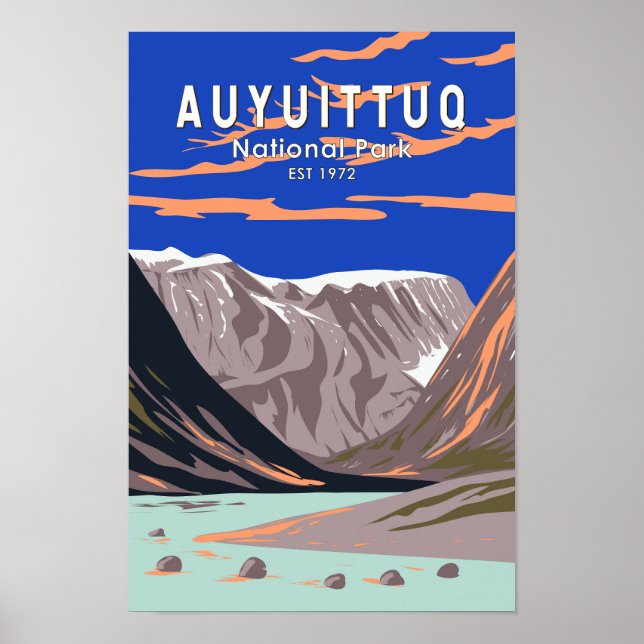 Auyuittuq Nationalpark Kanada Reisen Kunst Vintag Poster (Vorne)