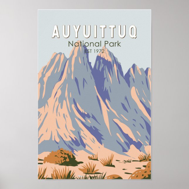 Auyuittuq Nationalpark Kanada Reisen Vintag Poster (Vorne)