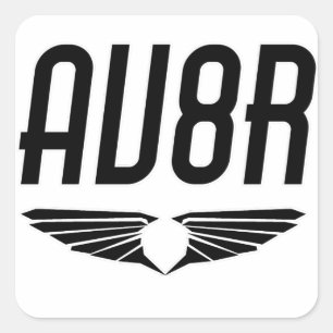 AV8R - Aviatoren und Piloten-Design Quadratischer Aufkleber