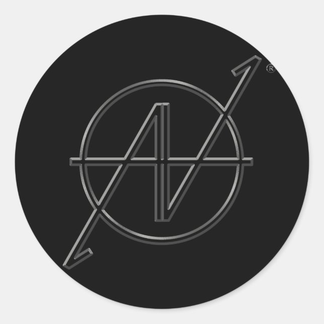 AV 09 Logo Schwarze Aufkleber (Vorderseite)