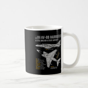 Av-8b Harrier Ii Flugzeug Kriegsflugzeug Flugzeug Kaffeetasse