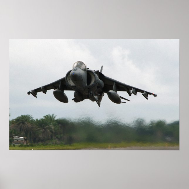 AV-8B Harrier II-Luftfahrzeug Poster (Vorne)