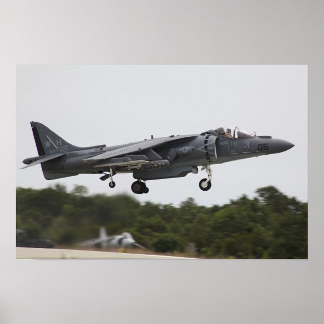 AV-8B Harrier II-Luftfahrzeug Poster (Vorne)