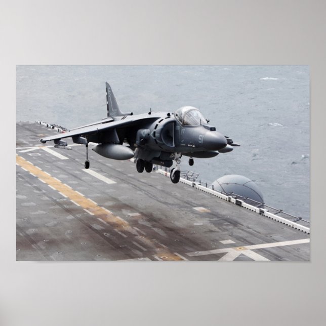 AV-8B Harrier II-Luftfahrzeug Poster (Vorne)