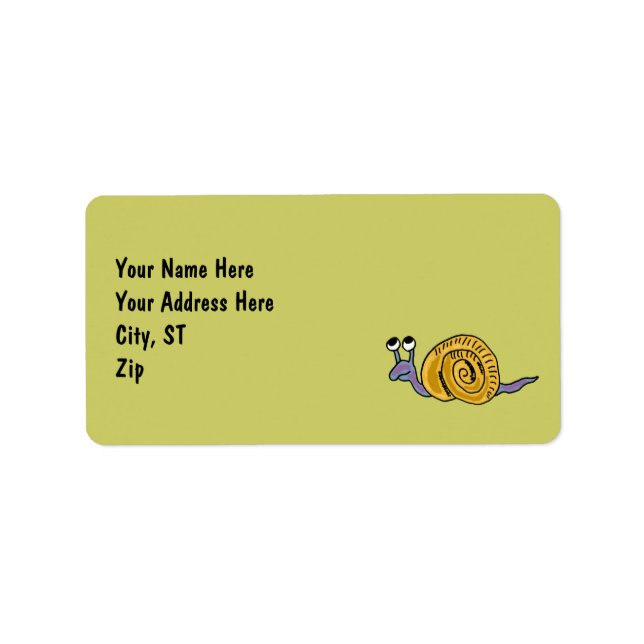 AV - Funny Snail Address Labels Adressaufkleber (Vorne)