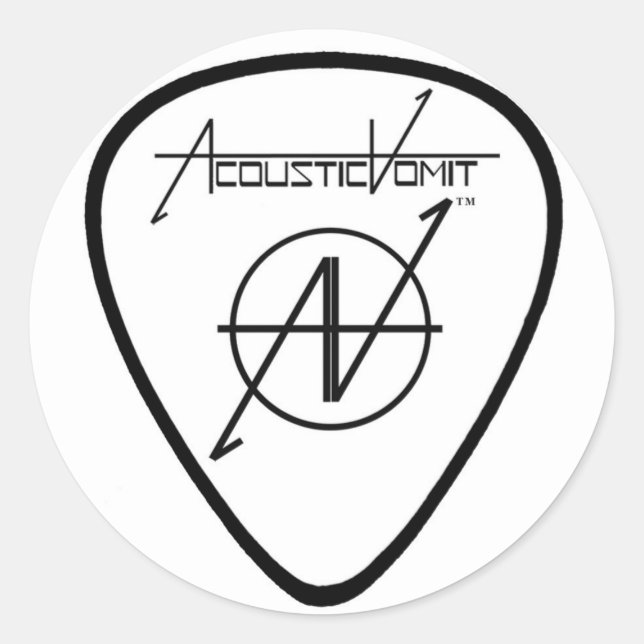 AV-Plektrum-Aufkleber Runder Aufkleber (Vorderseite)