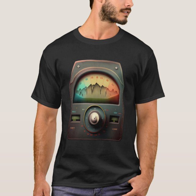 AV Techniker Volume VU Meter Audio Tech Sound Rec T-Shirt (Vorderseite)