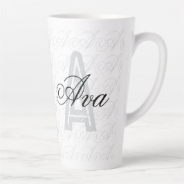 Ava Custom Name  Black White Tumbler Milchtasse