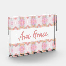 Ava Grace Print Decorativ Akrylblock