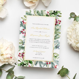 Ava Katholic Real Foil Wedding Einladung & UAWG F