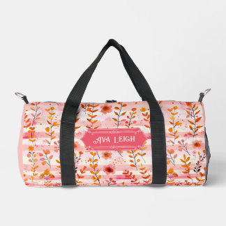 Ava Leigh Pink und Orange Wasserfarben Duffle Bag