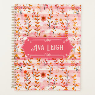 Ava Leigh Pink und Orange Wasserfarben Planer