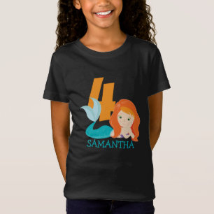 Ava - Mermaid Goddess 4. Geburtstag T - Shirt