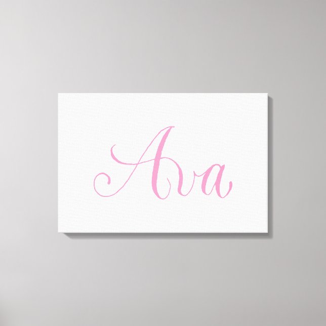 Ava - Moderne Kalligrafie Name Design Leinwanddruck (Vorderseite)