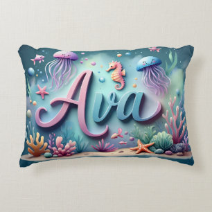 Ava Name Ocean Theme Dekorative Sea Life Dekokissen